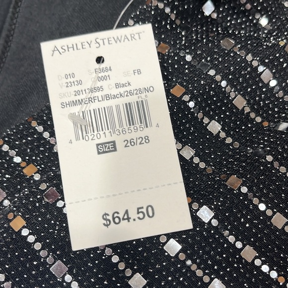 Ashley Stewart Dress sparkle short sleeve size 26/28 - Picture 3 of 3